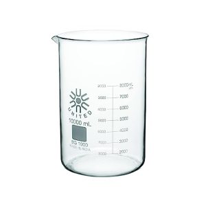 United Scientific™ BG1000-10000 Borosilicate Laboratory Grade Glass Beakers| Griffin Style Low Form Beaker | Graduated with Spout | Designed for Laboratories & Chemistry Classrooms| 10000mL Capacity