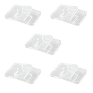 5pcs Petri Dish Set Plastic Petri Dishes Kids School Laboratory Projects Parts