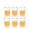 ULAB Scientific Glass Beakers, Vol. 500ml, 3.3 Borosilicate Griffin Low Form with Printed Graduation, Pack of 6, UBG1038