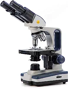 Swift SW350B 40X-2500X Magnification, Siedentopf Binocular Head, Research-Grade Compound Lab Microscope with Wide-Field 10X and 25X Eyepieces, Mechanical Stage, Abbe Condenser (SW350B)