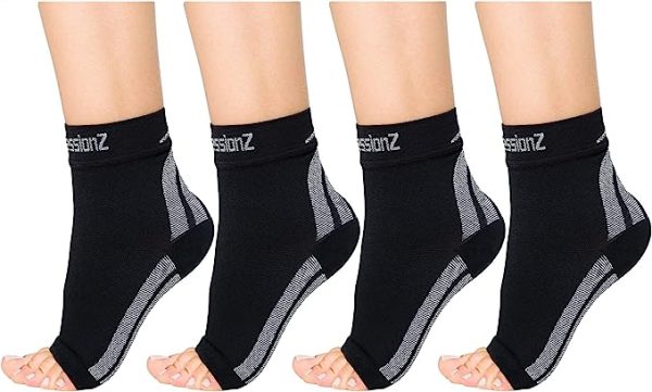 CompressionZ Plantar Fasciitis Socks - Compression Ankle Brace for Women - Ankle Support Men - Plantar Fasciitis Brace - Ankle Brace Compression Support Sleeve - Achilles Tendonitis Relief