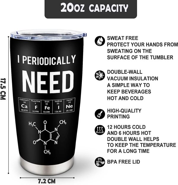 Noxulie Chemistry Gifts Tumbler 20oz - Science Teacher Gifts - Biology Gift - Gifts For Science Lovers - Chemistry Teacher Gifts - Birthday Gifts For Nerds - Nerd Gifts For Men - Fun Chemistry Mug - Image 7