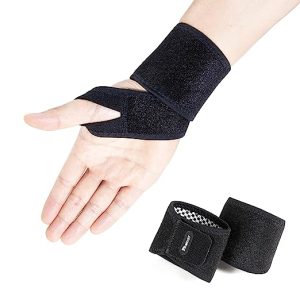 TOMUST Wrist Support Brace (Pair) - Adjustable, Lightweight Wrist Strap - Hand Support for Carpal Tunnel, Arthritis, Tendinitis, Joint Pain Relief - Perfect fit for Right & Left Hand, Men & Women