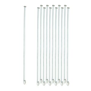 10PK Glass Stirring Rods, 7.9" - Spade & Button Ends, 6mm Diameter - Excellent for Laboratory or Home Use - Borosilicate 3.3 Glass - Eisco Labs