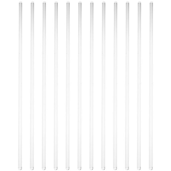 12 Pcs Transparent Glass Rod Solid Glass Stirer Stirring Rod for Laboratory