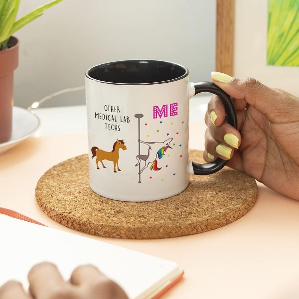 YouNique Designs Medical Lab Tech Mug for Men and Women, 11 Ounces, Lab Technician Cup, Laboratory Coffee Mug for Lab Week, Funny Laboratory Cup, Laboratory Technician Mug (Black Handle) - Image 5