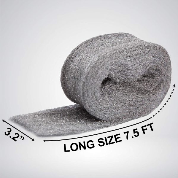 MAPORCH Steel Wool for Mice Control - 3 Pack, 3.2"x7.5 ft Wool, Gap Filler for Home & Garage, DIY Bundle with Gloves & Scissors - Image 3