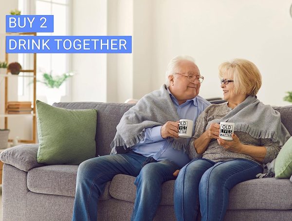 Old Lives Matter Mug Old Lives Still Matter Gifts for Men Old Lives Still Matter Coffee Mug 11oz Gifts for Elderly Men Dad Grandparent Over The Hill Gag Gifts 60th 70th Senior Birthday Gifts - White - Image 8
