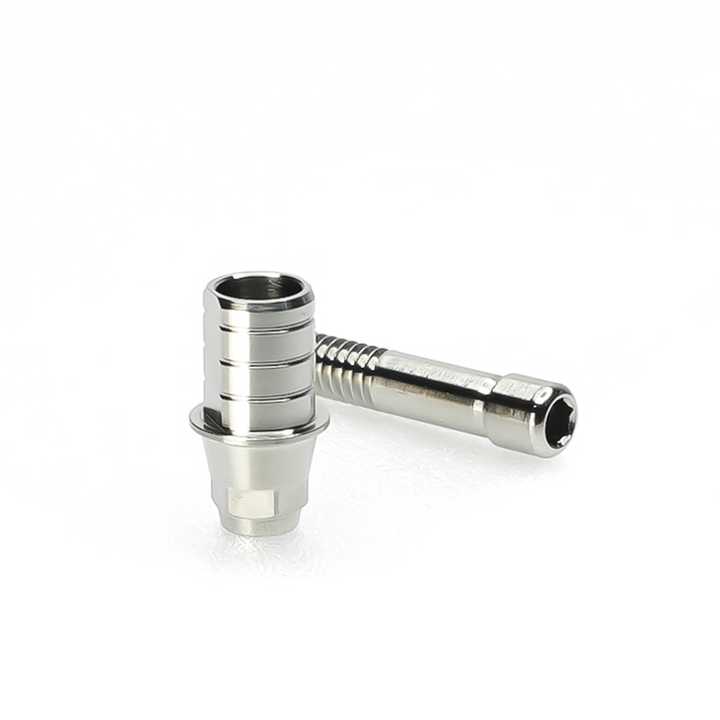 Dental implants Ti base abutment 4mm compatible with Dentium / Supply Library for exocad 3shape  CAD CAM