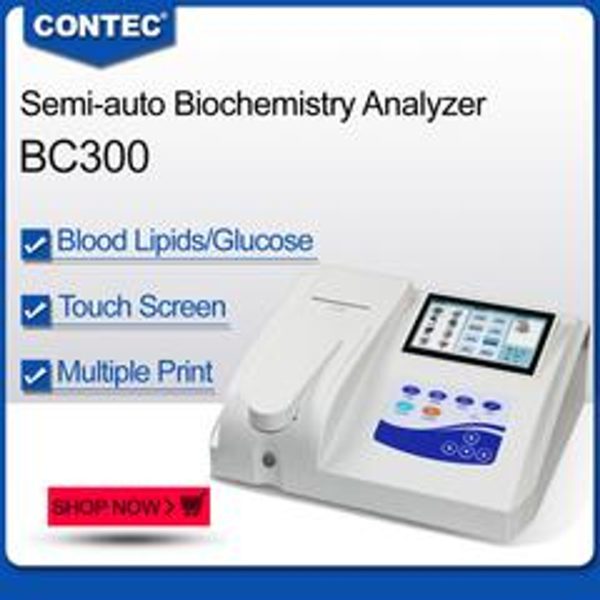 CONTEC BC300 CE Semi-automatic Blood Biochemistry Analyzer Touch Screen, Printer