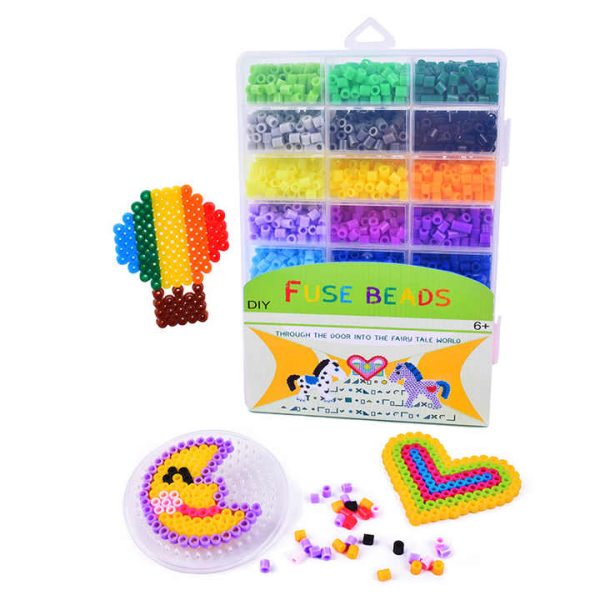 New High Quality Diy Set Hama Beads Pegboard Educational Toys Perler Beads 5mm For Kids