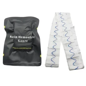 High-quality CE Emergency Trauma Kaolin Hemostatic Gauze Z-Fold consumables hemostatic surgery gauze bandage