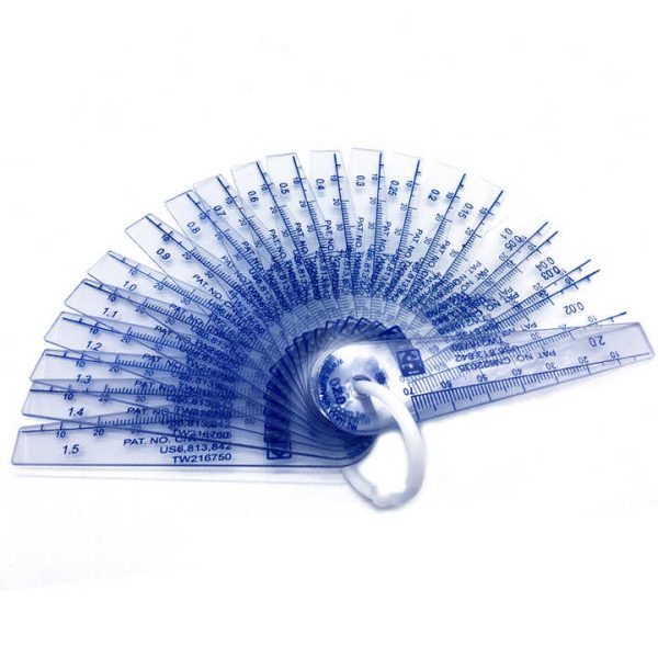 Custom adjustable transparent plastic feeler gauge for Gap Measuring Tool