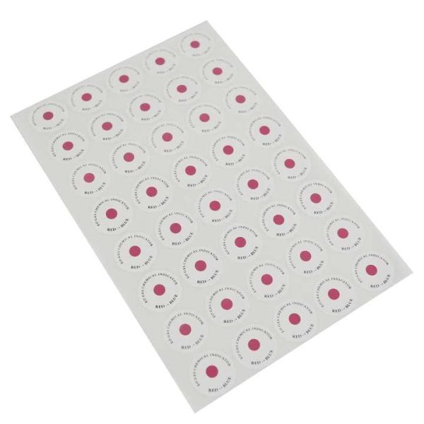 Disposable Medical Chemical Indicator Label Round Sticker For EO Sterilization