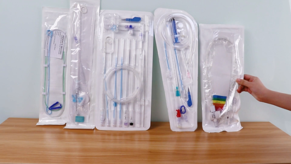 Tianck medical disposables supplies OEM hemodialysis catheter set double lumen dialysis catheter