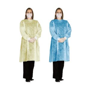 Medical consumables disposable PP non-woven isolation gown patient clothes