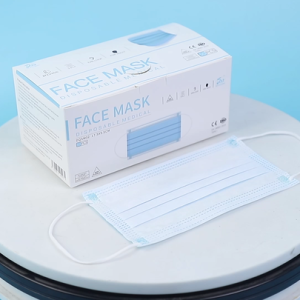 Wholesale CE Certificate Custom Non-woven Melt Blown Disposable Face Mask Adults 3ply Medical Consumables Protect Mask