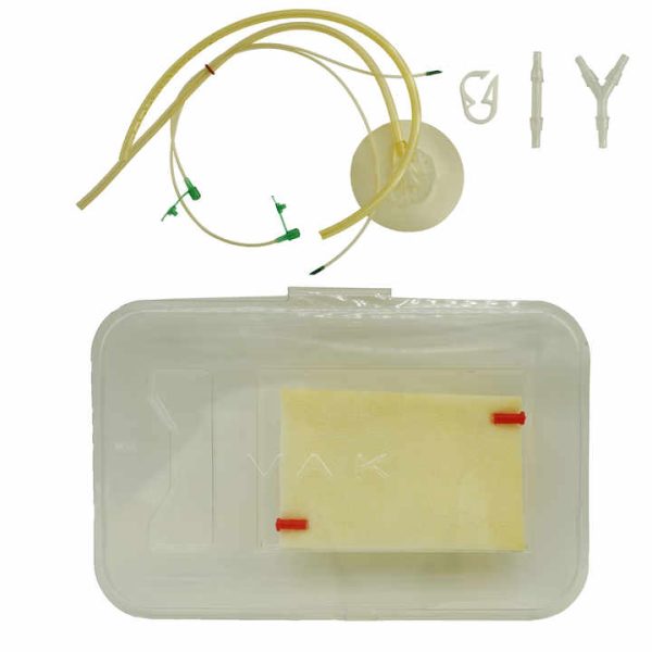 Disposable manual NPWT foam dressing Aseptic vacuum foam wound dressing PVA material