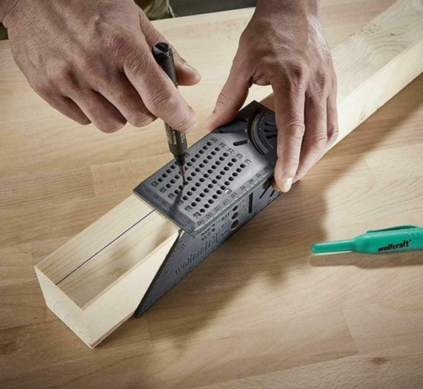 cheap Wood Working Ruler 3D Mitre Angle Measuring Gauge Square Size Measure Tool  ----- Factory wholesale best price