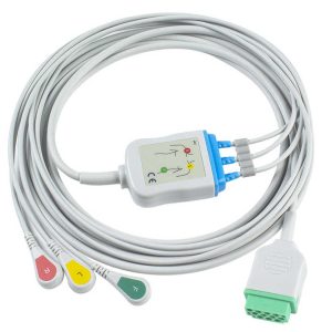 GE Marquette One piece 3 lead 11 pin ECG Cable - 2021141-001
