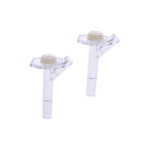 Medical consumable infusion set Y injection port with thumb guarded