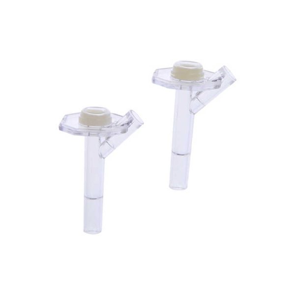 Medical consumable infusion set Y injection port with thumb guarded