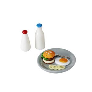Dollhouse Accessories Miniature Blind Bag Model Toy Ornaments Blind Box Egg Burger Dish Milk Bottle Set Ornaments
