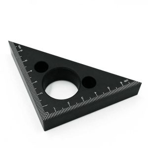Aluminum Alloy Triangle Ruler Woodworking Right Angle Ruler 45 Degree Measuring Gauging Tool Carpenter's square