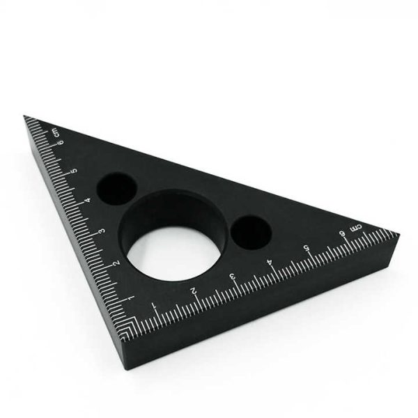 Aluminum Alloy Triangle Ruler Woodworking Right Angle Ruler 45 Degree Measuring Gauging Tool Carpenter's square