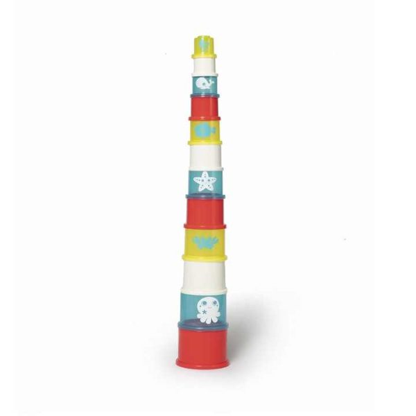 Wholesale Stacking Cup Toys Science Stack Tower Baby Building Block China Factory Supply Educational Toys Stacking Bath Cups