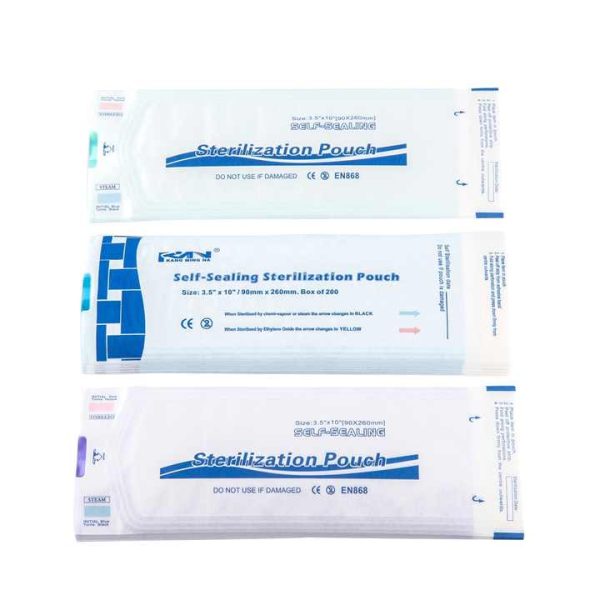 Hot sale medical hospital sterilization self sealing pouch packing consumables