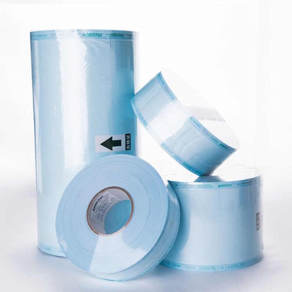 Factory direct sale autoclave sterile medical disposable heat sealing flat pouch roll
