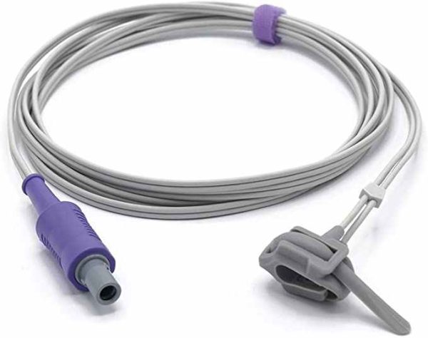Compatible Comen Star 8000 Digitral Reusable SpO2 Sensor Probe Neonate Wrap 9.8 ft 6 Pins Cable Connector