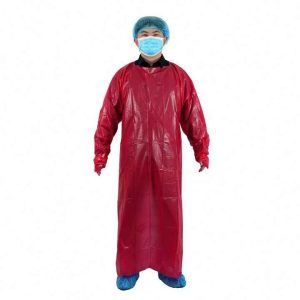PPE Clothing Consumables Visitor gown CPE waterproof disposable long sleeve apron cheap price