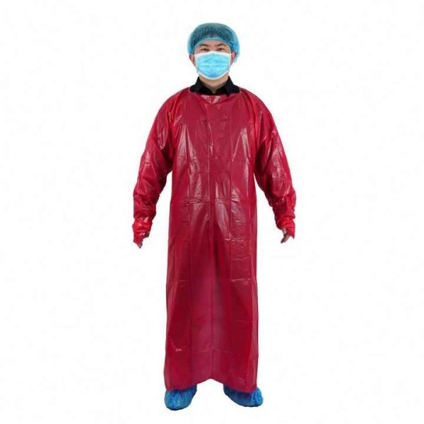 PPE Clothing Consumables Visitor gown CPE waterproof disposable long sleeve apron cheap price