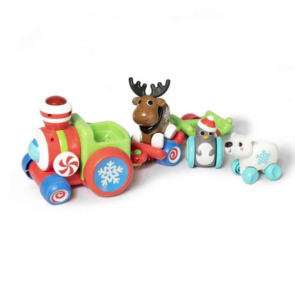 Christmas Train Toys Polar and Arctic Animals World For Gift Baby Educational Toys Pull-Along Animal Train Competitive Price