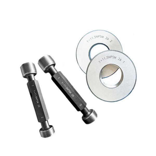 Npsm Cylindrical Screw Master Ring Gage Go And No Go Thread Ring Gauge: 1/8~6 Npsm Thread Pitch Gauge