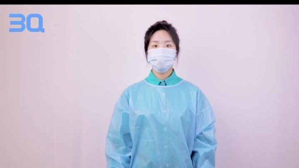 Medical Consumables Factory Price Non Woven Fabric Breathable Waterproof Hospital Gowns Disposable Isolation Gown Dark Blue