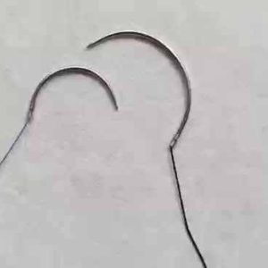 Non Absorbable Braided Suture Medical Consumables Surgical Steel Monofilament Suture With Needle