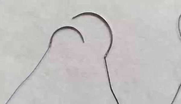 Non Absorbable Braided Suture Medical Consumables Surgical Steel Monofilament Suture With Needle