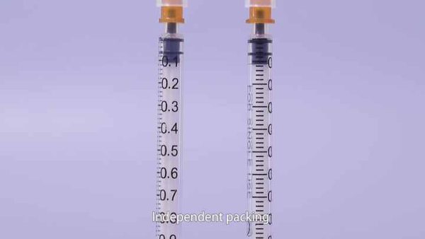 2023 Disposable Plastic Safety 0.5ml 1ml Insulin Syringe With Ultra Fine Needle FOB