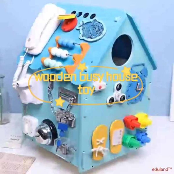 Busy practice board kids wooden play house learning educational toys