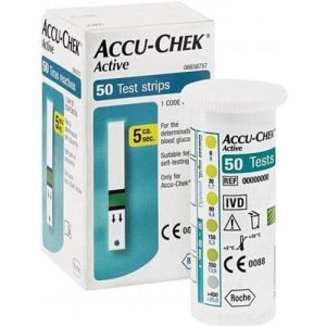 Accu-chek (Active) Blood Sugar Testing Strips – 50 Pieces.
