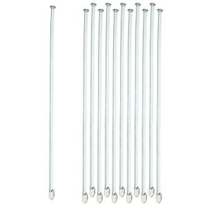 10PK Glass Stirring Rods, 11.8" - Spade & Button Ends, 6mm Diameter - Excellent for Laboratory or Home Use - Borosilicate 3.3 Glass - Eisco Labs