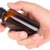 HOMEOTRADE Amber Glass Bottles for Essential Oils-8PCS 100mL & FLAT CAP Dropper Cap Laboratory Dropper Bottle  (Glass 100 ml Pack of8)