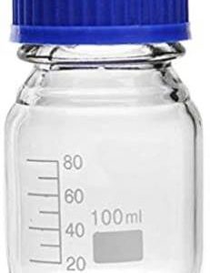 maruti Scientific Borosilicate Glass Reagent Bottle With Screw Cap Laboratory Dropper Bottle  (Borosilicate Glass 100 ml Pack of6)