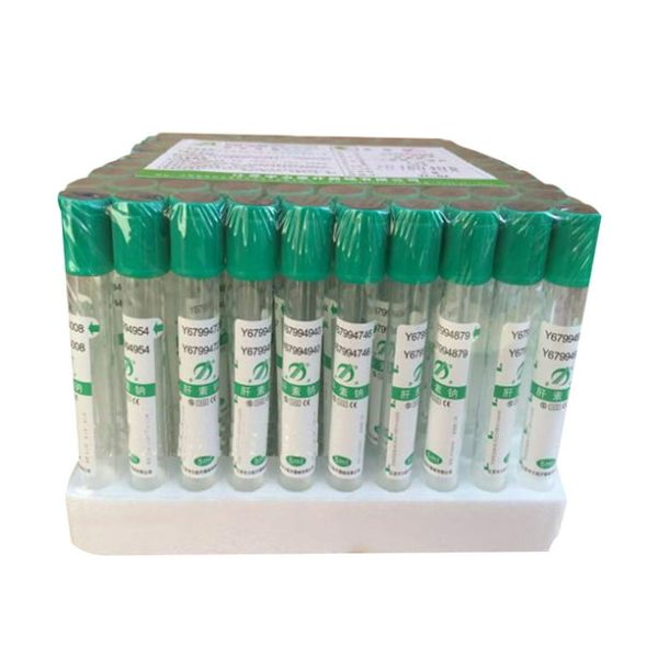 100pcs Vacuum Blood Collection Tubes Heparin Sodium Tubes Glass Laboratory Tubes