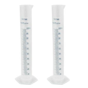 100mL Laboratory Solution Liquid Measurement Graduated Cylinder 23cm Height