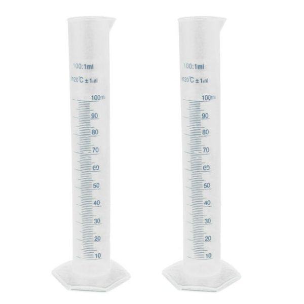 100mL Laboratory Solution Liquid Measurement Graduated Cylinder 23cm Height
