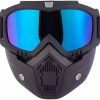 AIRSKY Motocross Bike Riding Goggles Glasses Face Dust Mask With Detachable Motorcycle Oculos Gafas And Mouth Filter For Open Face Vintage Helmets Bike Riding Goggles Glasses Face Dust Mask With Detachable Motorcycle Oculos Gafas And Mouth Filter For Open Face Vintage Blowtorch, Laboratory, Power Tool, Welding, Wood-working  Safety Goggle  (Free-size)